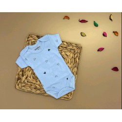 Бебешко боди с къс ръкав в светло синьо ,,Мики Маус