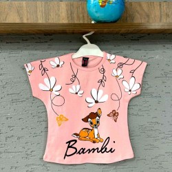 Детска тениска в прасковено розово Бамби Детска тениска в прасковено розово Бамби
