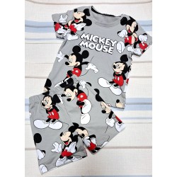 Детски летен комплект с Мики Маус в сиво Детски летен комплект с Мики Маус в сиво