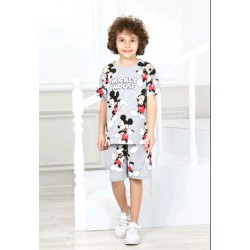 Детски летен комплект с Мики Маус в сиво Детски летен комплект с Мики Маус в сиво