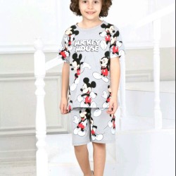 Детски летен комплект с Мики Маус в сиво Детски летен комплект с Мики Маус в сиво
