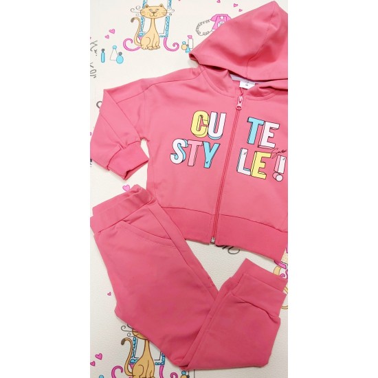 Детски анцуг в розово CUTE STYLE Детски анцуг в розово CUTE STYLE