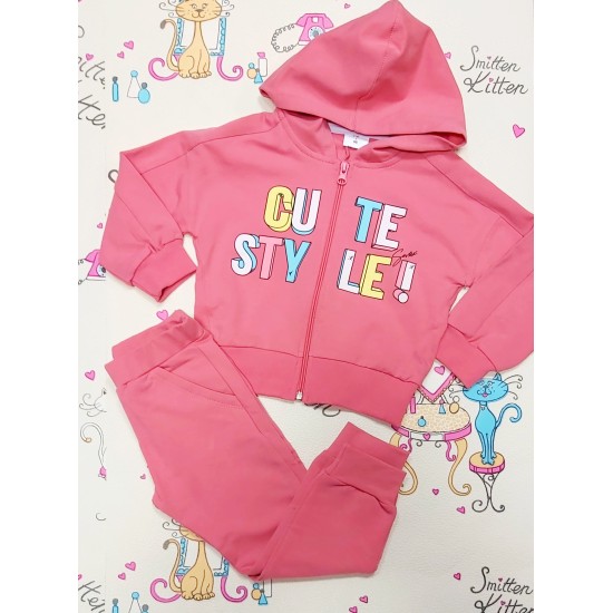 Детски анцуг в розово ,,CUTE STYLE