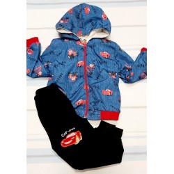 Детски комплект с яке и червени коли ,,Макуин