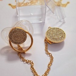 Луксозен биберон залъгалка с клипс в кутия  Love