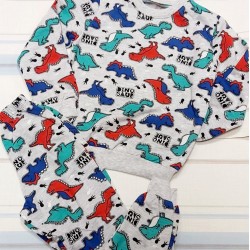 Леко ватиран детски комплект с динозаври 6г-9г