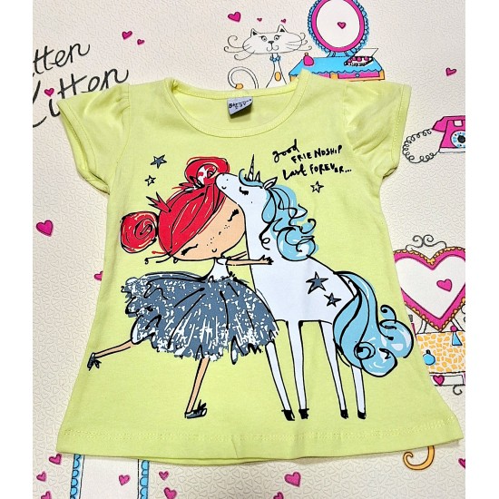 Детски летен комплект с балерина и еднорог Детски летен комплект с балерина и еднорог