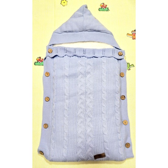 Бебешко порт бебе с качулка с подплата в бледо розово