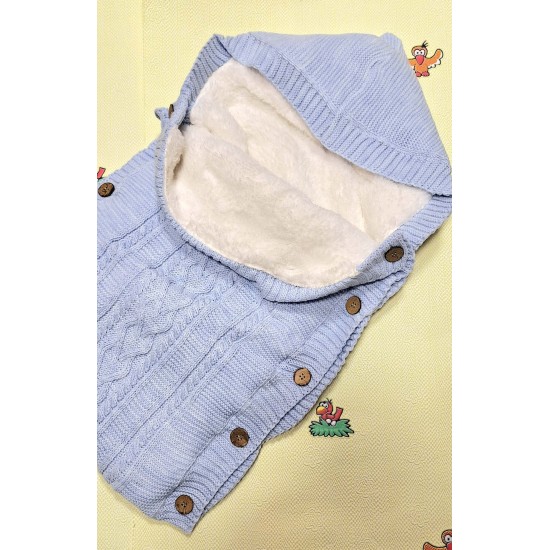 Бебешко порт бебе с качулка с подплата в бледо розово