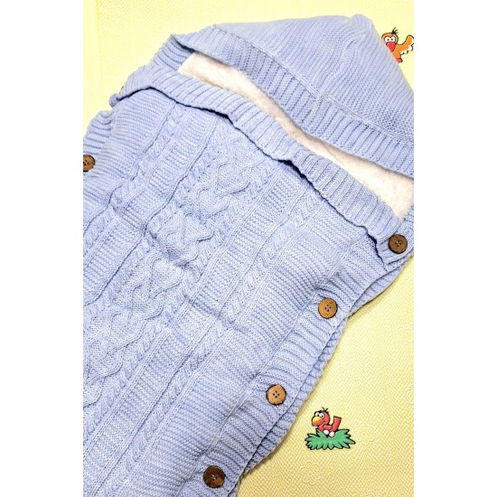 Бебешко порт бебе с качулка с подплата в бледо розово