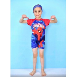 Детски цял бански с ръкави  Спайдърмен