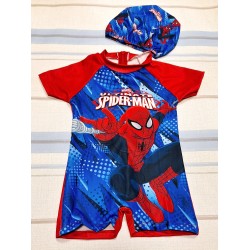 Детски цял бански с ръкави  Спайдърмен