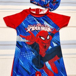 Детски цял бански с ръкави  Спайдърмен