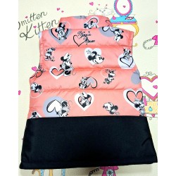 Детски шушляков елек в прасковено и черно с Мини Маус