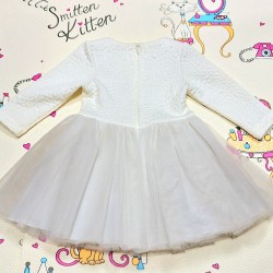 Детска бяла рокля с тюл  БЕЛА