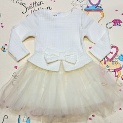 Бяла детска рокля с тюл Bellissima Бяла детска рокля с тюл Bellissima