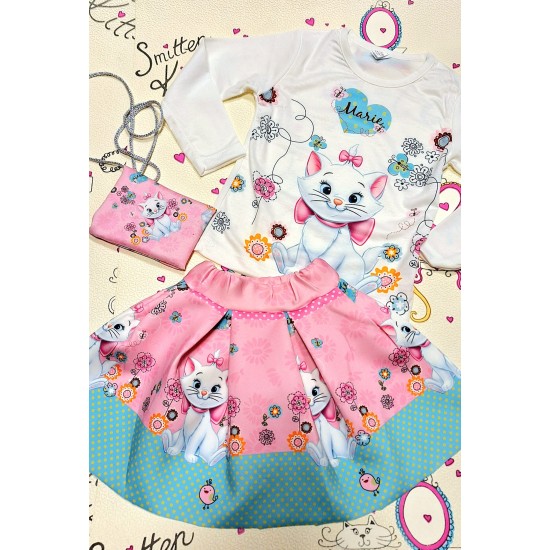 Детски комплект с пола от 3 части ,,Котето Мери