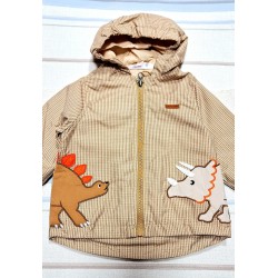 Детско бежово яке ветровка с динозаври