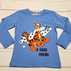 Детска тениска в синьо с Тигър Детска тениска в синьо с Тигър