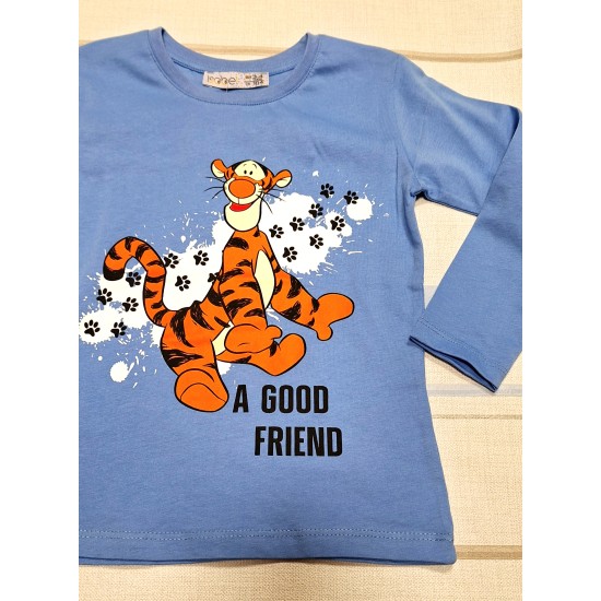 Детска тениска в синьо с Тигър Детска тениска в синьо с Тигър