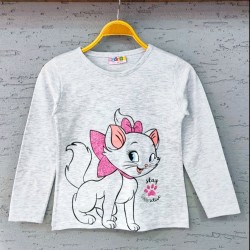 Детска блуза в сиво с Котето Мери Детска блуза в сиво с Котето Мери