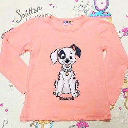 Детска тениска в цвят праскова  Далматинец