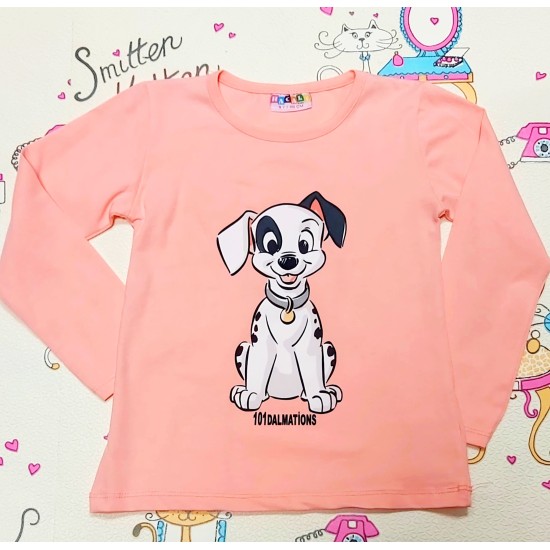 Детска тениска в цвят праскова Далматинец Детска тениска в цвят праскова Далматинец