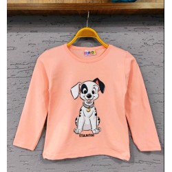 Детска тениска в цвят праскова Далматинец Детска тениска в цвят праскова Далматинец