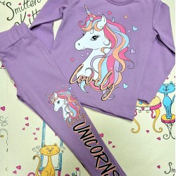 Детски комплект в лилаво Еднорог Детски комплект в лилаво Еднорог