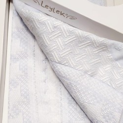 Луксозно одеяло в светло синьо  STORKY