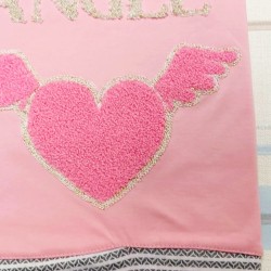 Луксозна бебешка пелена одеяло в розово и златисто  ANGEL