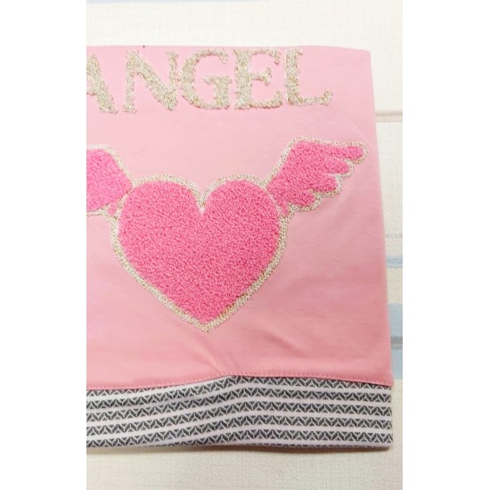 Луксозна бебешка пелена одеяло в розово и златисто ,,ANGEL