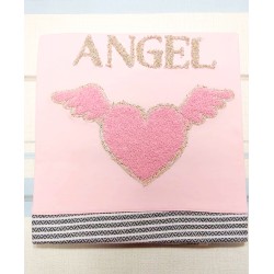 Луксозна бебешка пелена одеяло в светло розово и златисто  Angel