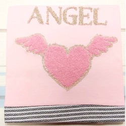 Луксозна бебешка пелена одеяло в светло розово и златисто Angel Луксозна бебешка пелена одеяло в светло розово и златисто Angel