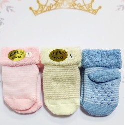Бебешки термо чорапи със силикон 0м-9м