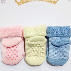 Бебешки термо чорапи със силикон 0м-9м