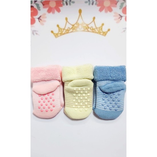 Бебешки термо чорапи със силикон 0м-9м Бебешки термо чорапи със силикон 0м-9м