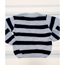 Детски тънък пуловер в синьо райе Детски тънък пуловер в синьо райе