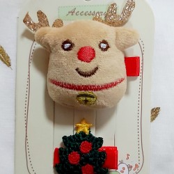 Детски Коледни фиби за коса 2бр Еленче Детски Коледни фиби за коса 2бр Еленче