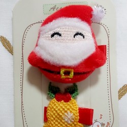 Детски Коледни фиби за коса 2бр  Дядо Коледа