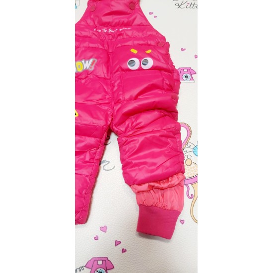 Детски зимен шушляков гащеризон в цикламено розово Детски зимен шушляков гащеризон в цикламено розово