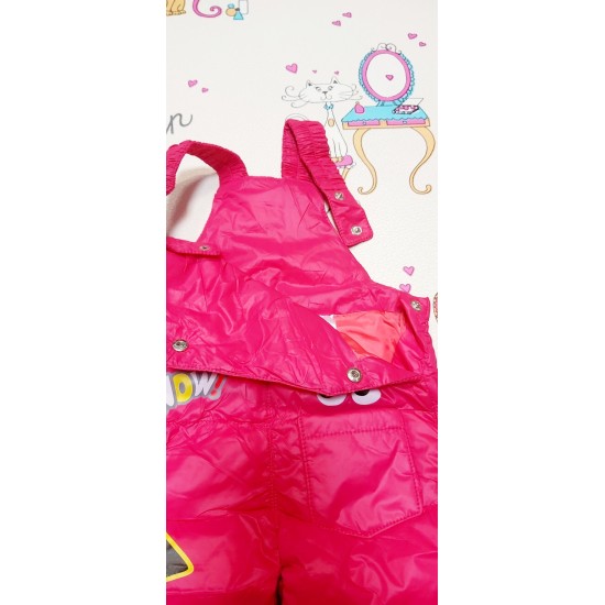 Детски зимен шушляков гащеризон в цикламено розово Детски зимен шушляков гащеризон в цикламено розово