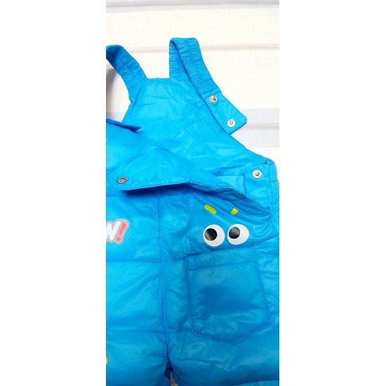 Бебешки зимен шушляков гащеризон в светло синьо