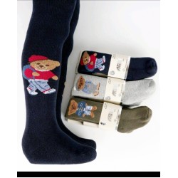 Луксозен детски ТЕРМО памучен чорапогащник с Мече Луксозен детски ТЕРМО памучен чорапогащник с Мече