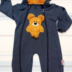 Бебешки гащеризон с качулка с уши Мечо Бебешки гащеризон с качулка с уши Мечо