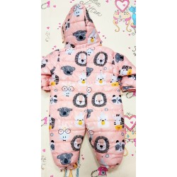 Детски бебешки космонавт в розово Джунгла Детски бебешки космонавт в розово Джунгла