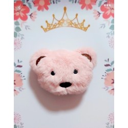 Детска сладка шнола-брошка в розово Мече Детска сладка шнола-брошка в розово Мече