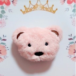 Детска сладка шнола-брошка в розово Мече Детска сладка шнола-брошка в розово Мече