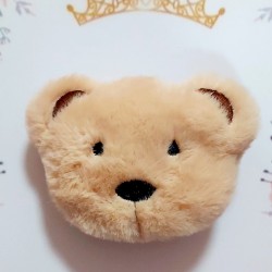 Детска сладка шнола-брошка  Мече в бежово