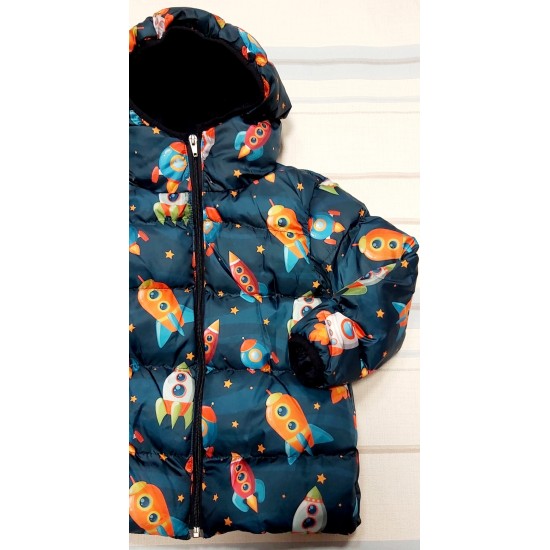Детско зимно яке с качулка ,,Космос Детско зимно яке с качулка ,,Космос